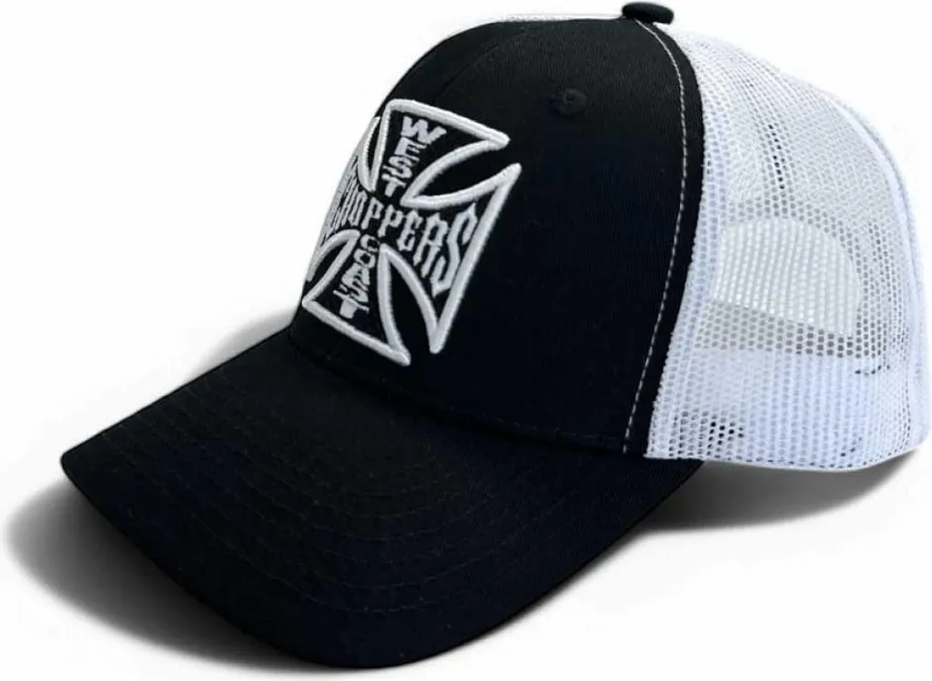 Casquette West Coast Choppers OG Cross Noire - Ajustement Parfait Garanti