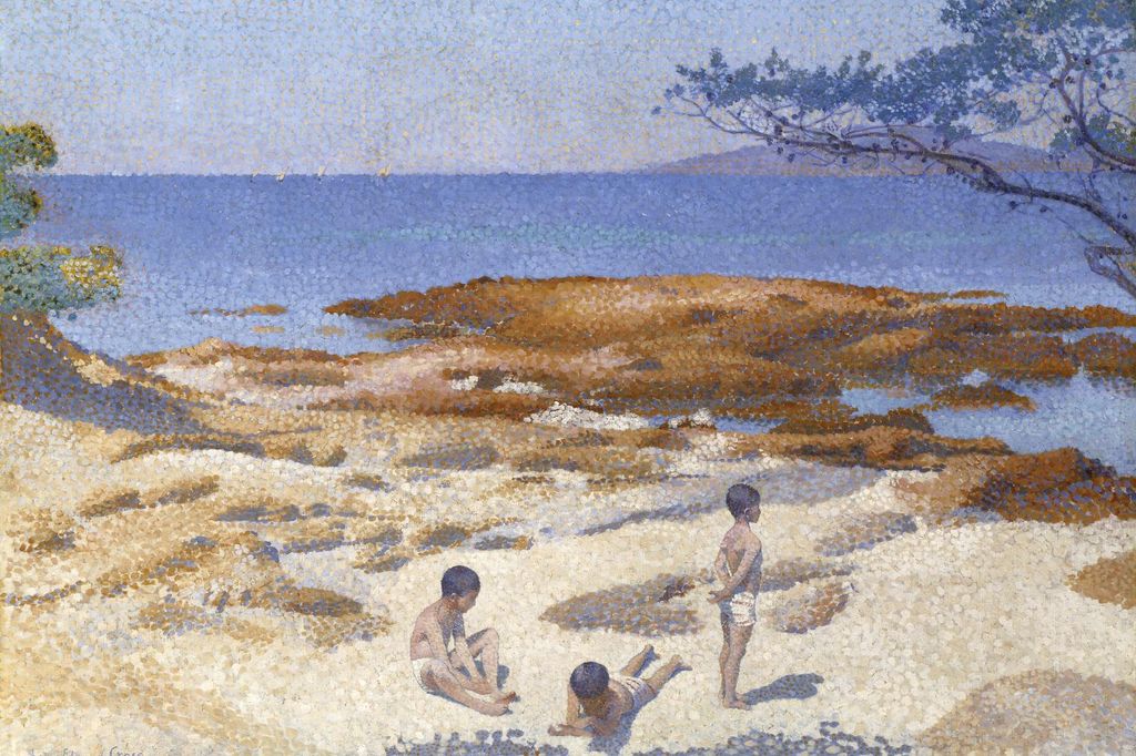 Plakat 30x20cm Strand bei Cabasson, Henri-Edmond Cross für das Wohnzimmer