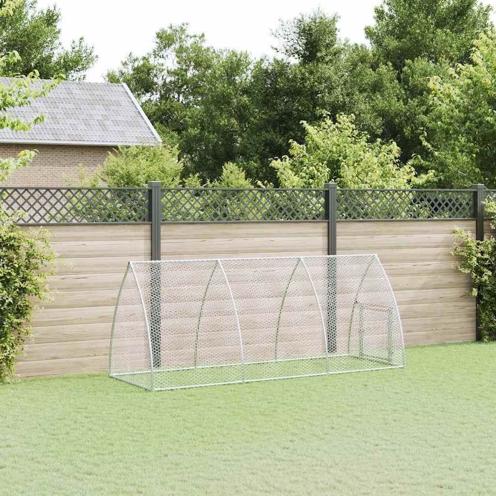 vidaXL Klietka pre kurčatá strieborná 300x105x120 cm Obrázok produktu 7