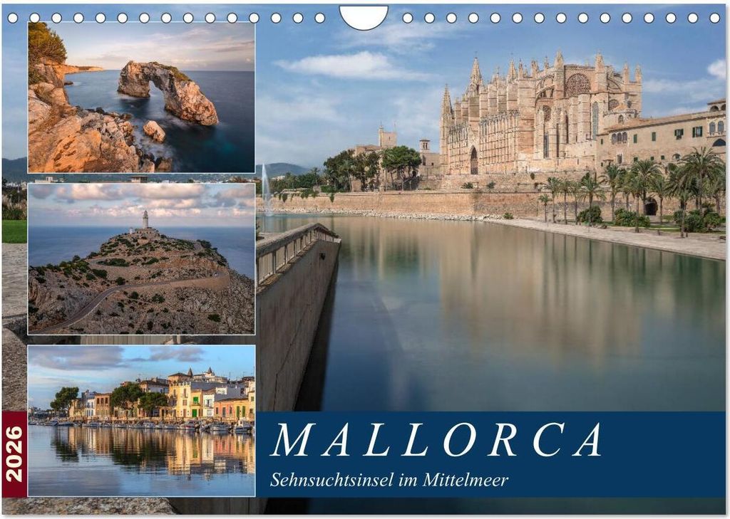 Mallorca, Sehnsuchtsinsel im Mittelmeer (Wandkalender 2026 DIN A4 quer), CALVENDO Monatskalender