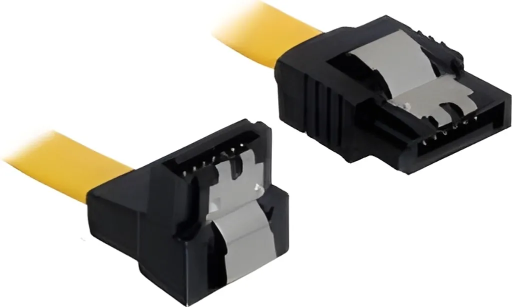 Cavo SATA 3 Delock 0.5m Giallo Clip Metallo - Massima Reattività SSD