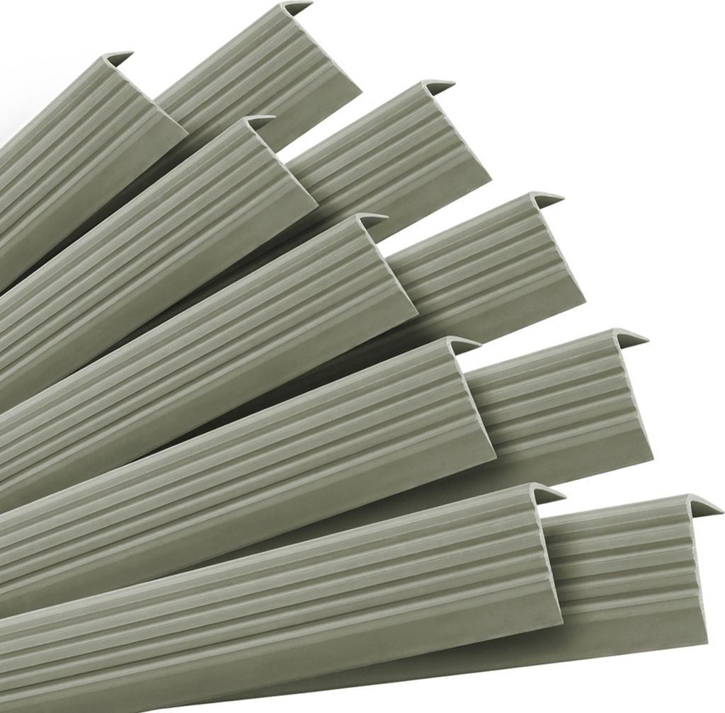 QUEST Satz: Selbstklebende Anti-Rutsch-Treppenprofile, olivgrün, 40x25 mm, 100 cm