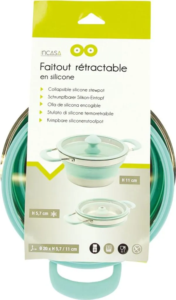 Faitout Pliable Camping et Van - Équipement Cuisine Compact Incasa XS