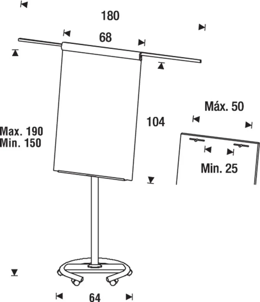 Flipchart Magnétique Rotatif ROCADA avec Surface de Travail Réversible - 15