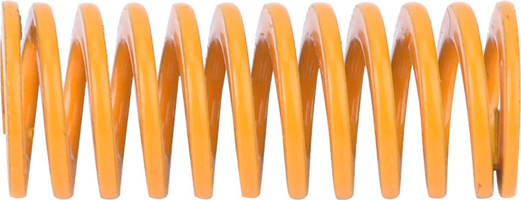2pcs OD 10mm ID 5mm Hochpräzisionsstahl gelb weniger leichte Last Form Matrizenfeder (TF10*60mm)
