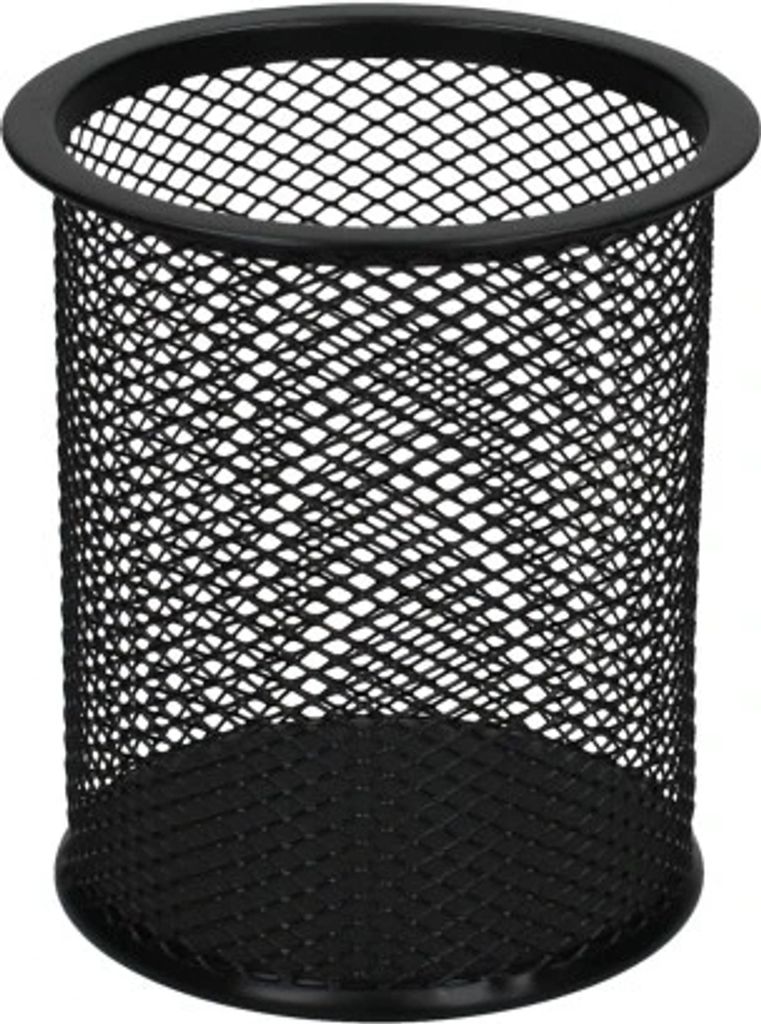 Schwarzer Stifthalter für Schreibtischorganisation - Elegantes Design