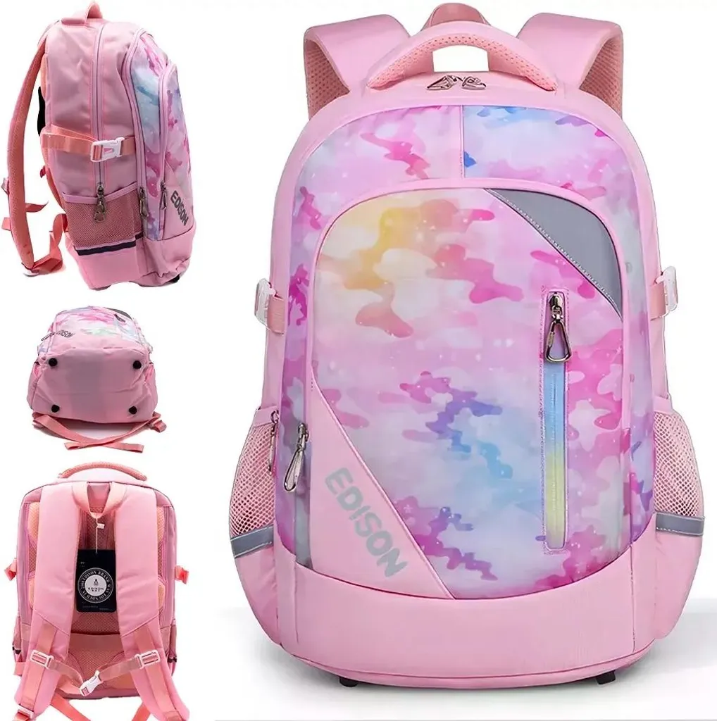 Cartable Scolaire Fille Edson Pro Ombre avec Bretelles Ajustables 1-8 Ans