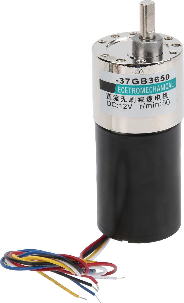 Bürstenloser Mini-Reduziermotor aus Kupfer, 12 V DC, niedrige Drehzahl für Mikromaschinen, XD-37GB3650, 50 U/min