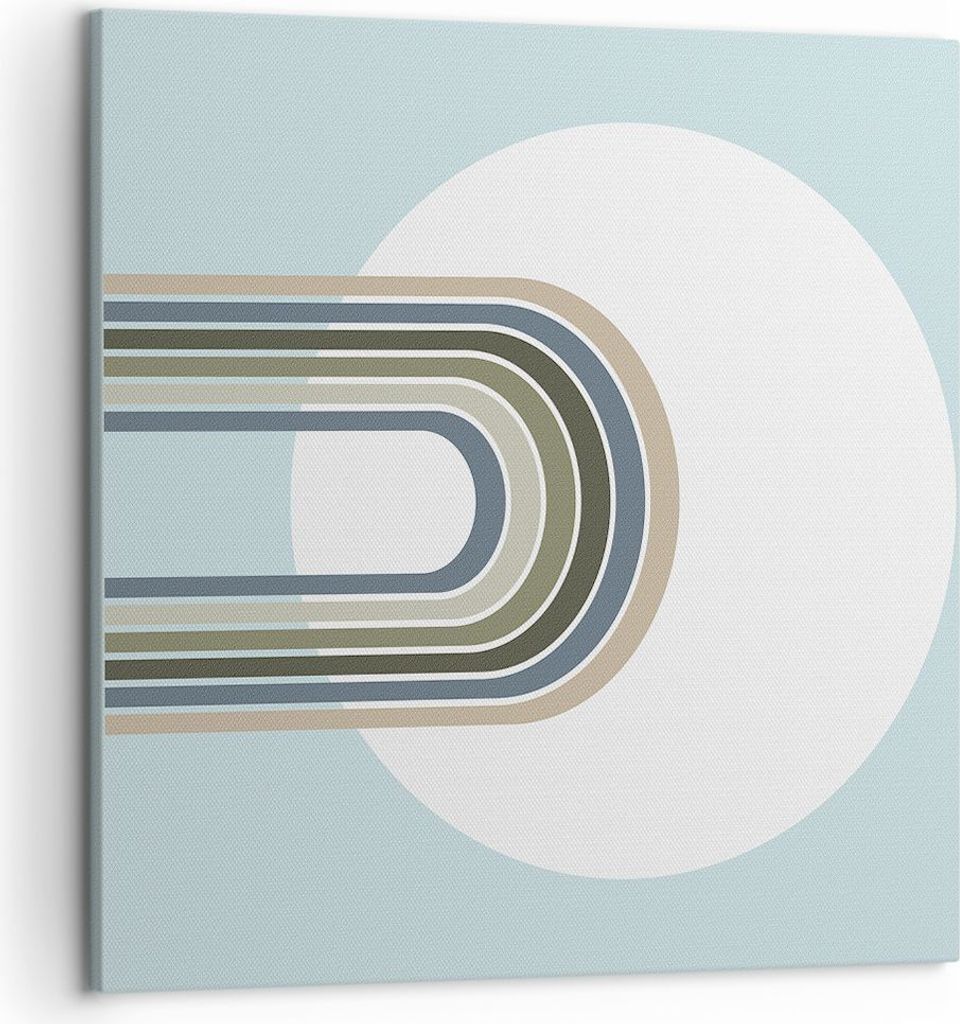 Bild auf Leinwand - Leinwandbild - Einteilig - Formen Rad Linien - 50x50cm - Wand Bild - Wanddeko - Wandbilder - Leinwanddruck - Bilder - Wanddekor...