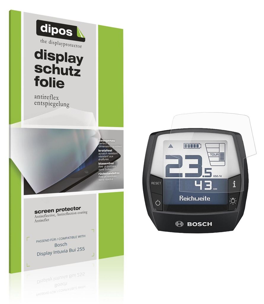 4x Schutzfolie für Bosch Display Intuvia Bui 255 matt Displayschutzfolie Folie Display Schutz dipos