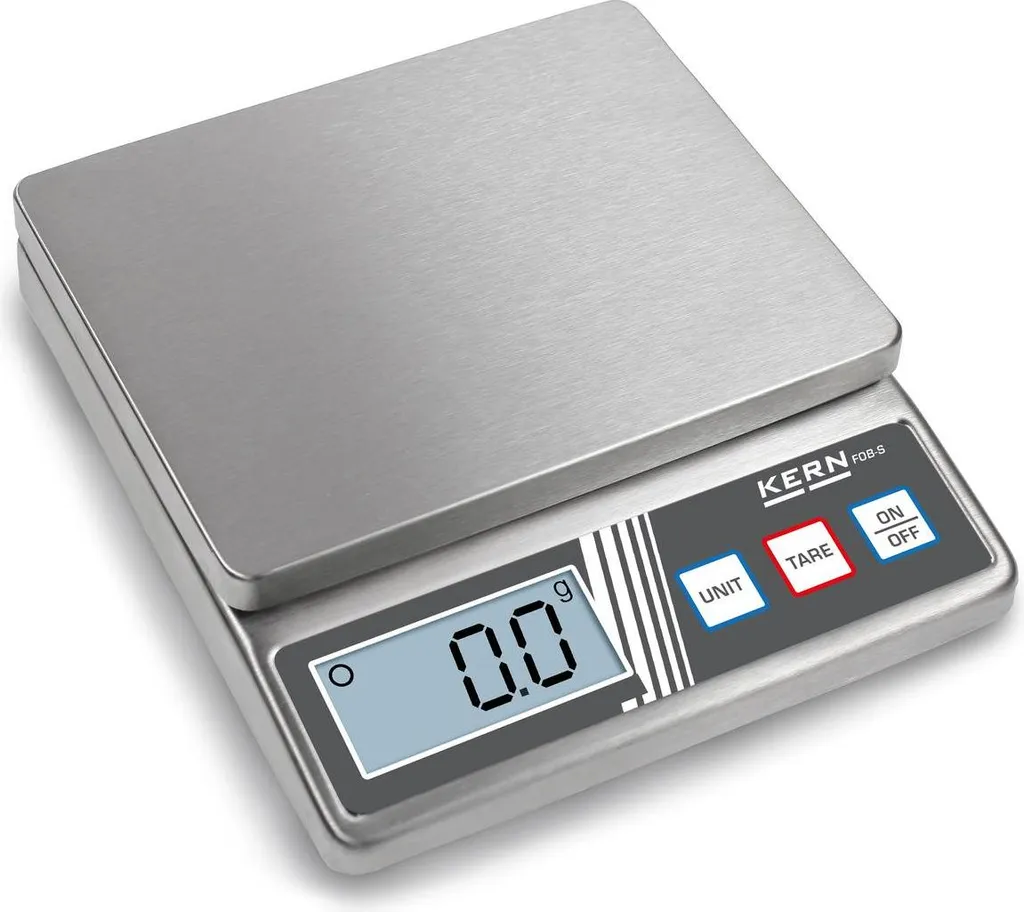 Balance de table Kern FOB 5K1S en inox - Précision 1g et pesage 5kg