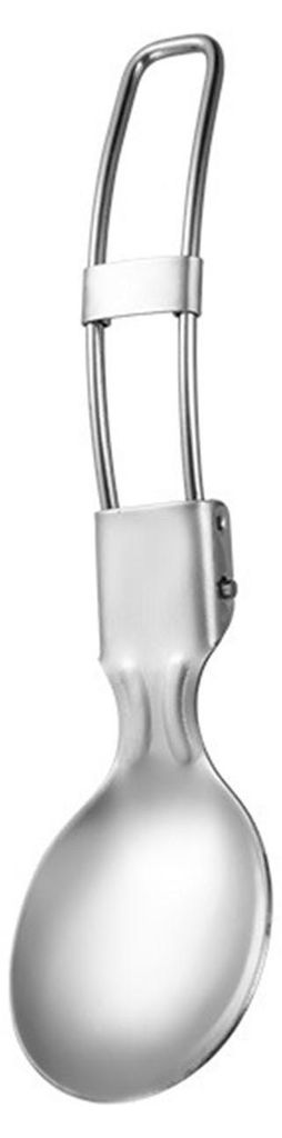 Klappbarer Edelstahl-Löffel, Gabel, Strohhalmschneider, Bürste – ideal für Outdoor-Aktivitäten wie Camping, Picknick und Wandern. Zusammenkla...