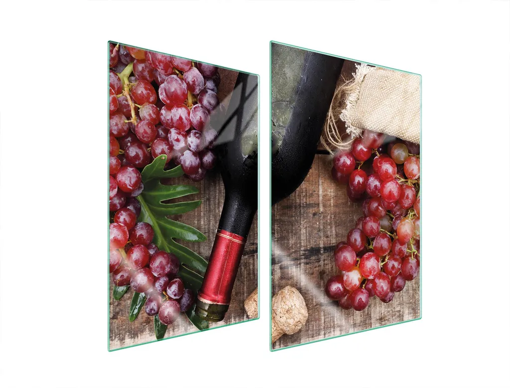 Offerta Set 2 Copri Piano Cottura 35x52 - Tagliere Vetro Ultra-Resistente