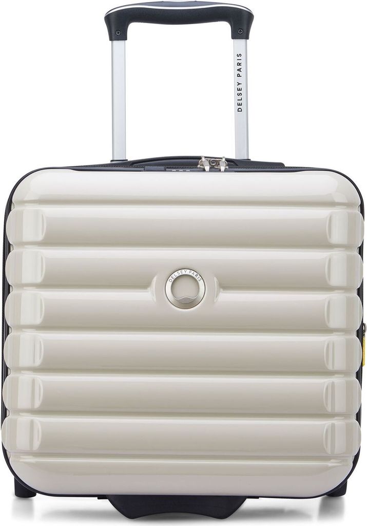 DELSEY PARIS Trolley mit Laptopfach Shadow 5.0 Expandable Underseater 2 wheel Ivoire creme 37cm