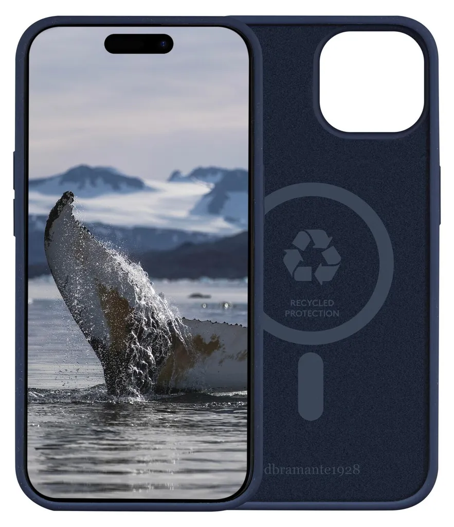 dbramante1928 Monaco Coque MagSafe pour iPhone en Plastique Recyclé Bleu