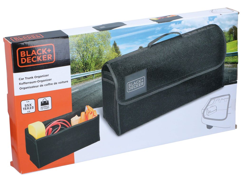 Organizer Bagagliaio BLACK+DECKER 55x15x23 Cm - 1 Scomparto Grande, 2 Tasche, Velcro - Foto 5