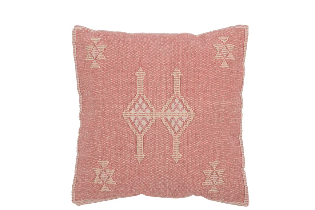 Coussin de Salon Rose Pêche en Coton pour une Déco Cosy Chic 45x15x45cm