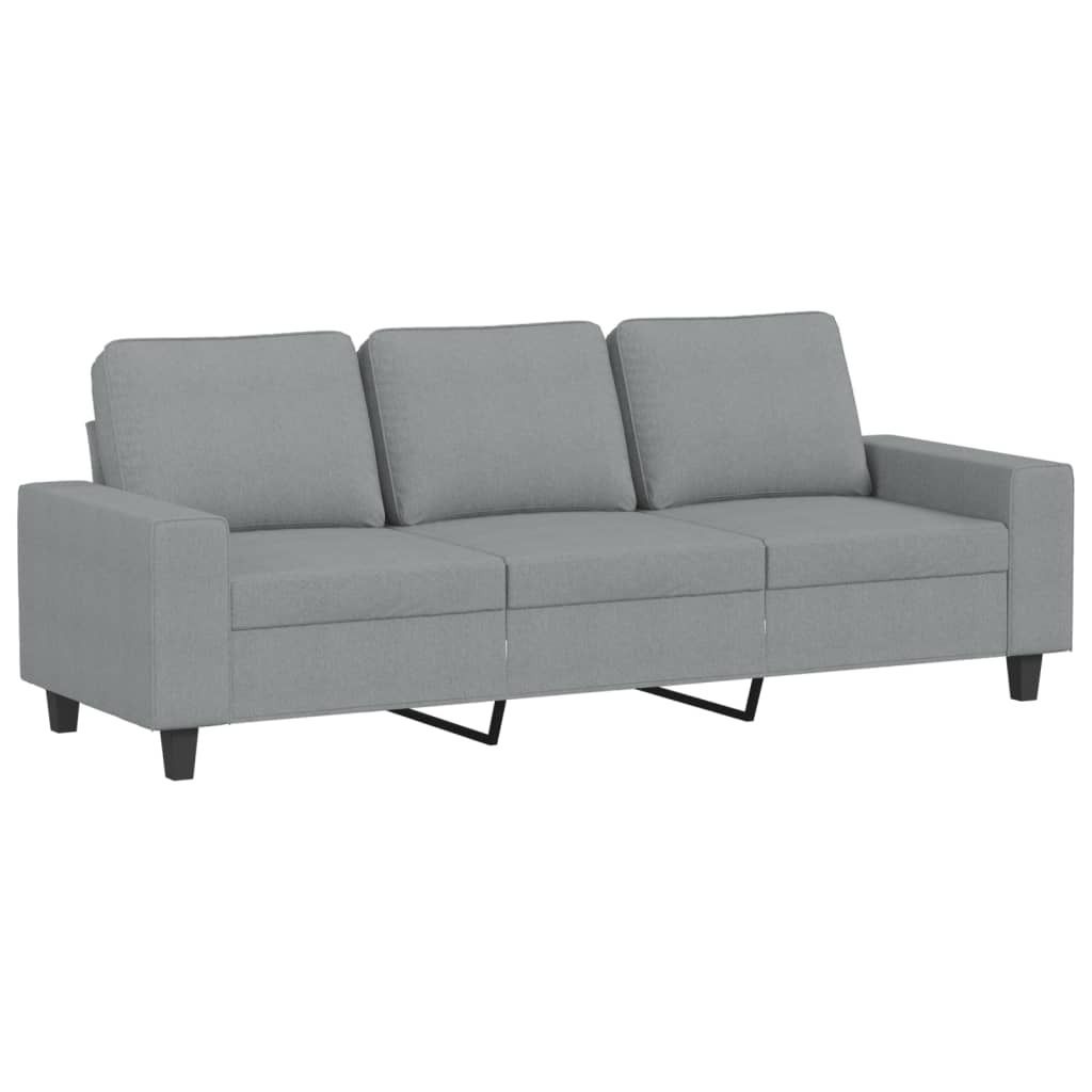 vidaXL 3-Sitzer-Sofa Hellgrau 180 cm Stoff Produktbild 