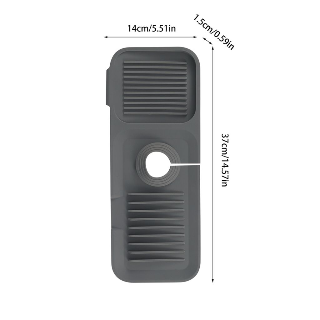 YLWX Wasserhahn Matte - Saugfähiges Pad Grau, Spritzschutz Für Spüle