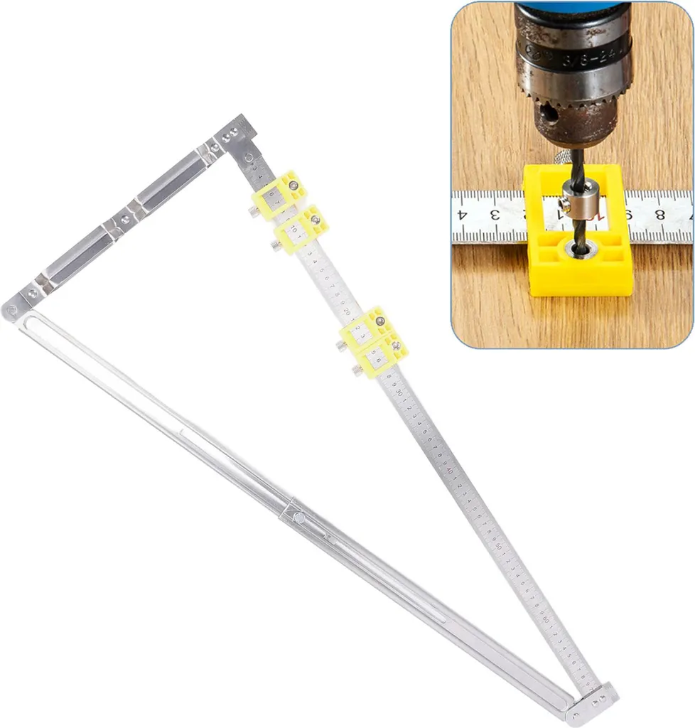 Guide de mesure extensible 2 en 1 avec connecteur intégré pour bois - 10
