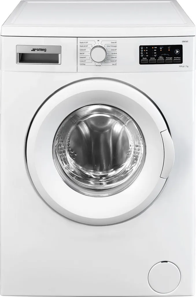 Lave-linge Smeg LBW70IT idéal pour famille 7 kg 1000 tours blanc robuste