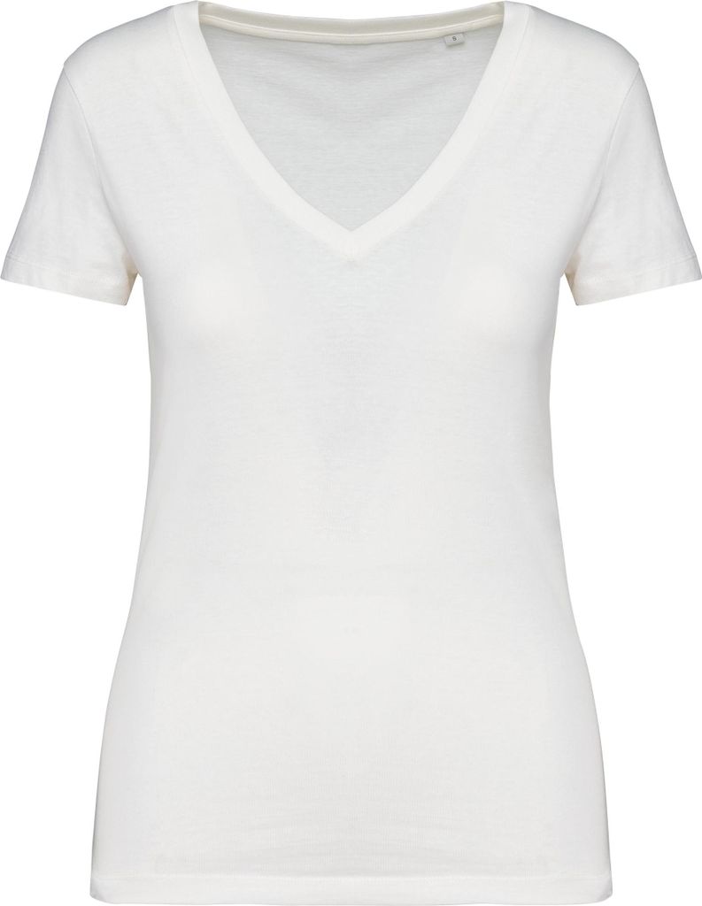 Native Spirit Damen Umweltfreundliches T-Shirt mit V-Ausschnitt