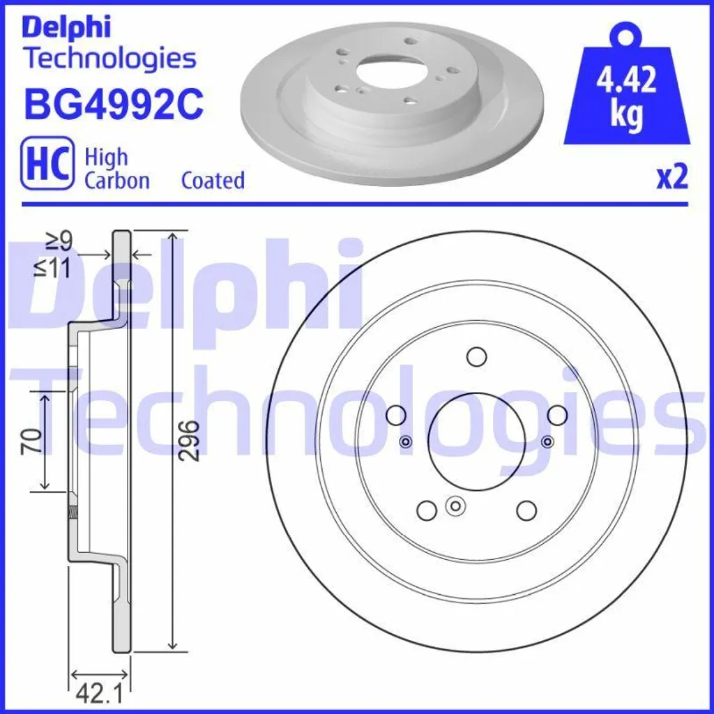 Améliorez votre freinage sur Civic avec le disque Delphi BG4992C
