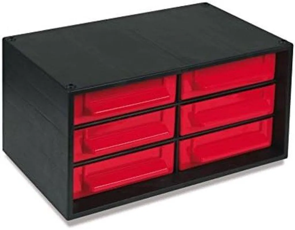 Organisateur de bureau à 6 cases vert empilable pour tri de documents