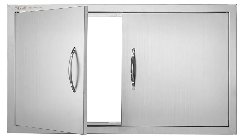 Porte d'accès barbecue pour îlot de cuisine extérieure inox 86x48 cm