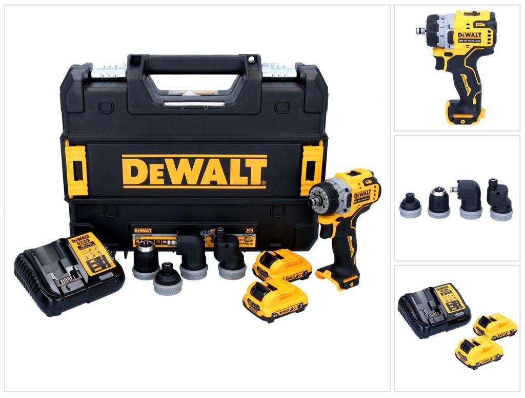 DeWALT DCD703L2T-QW, Wiertarka pistoletowa, Zamek Zdjęcie produktu 