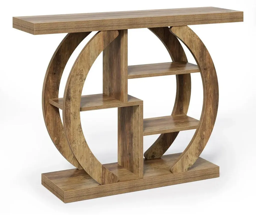 Table d'entrée décorative de style console rustique, pieds en bois massif - 8