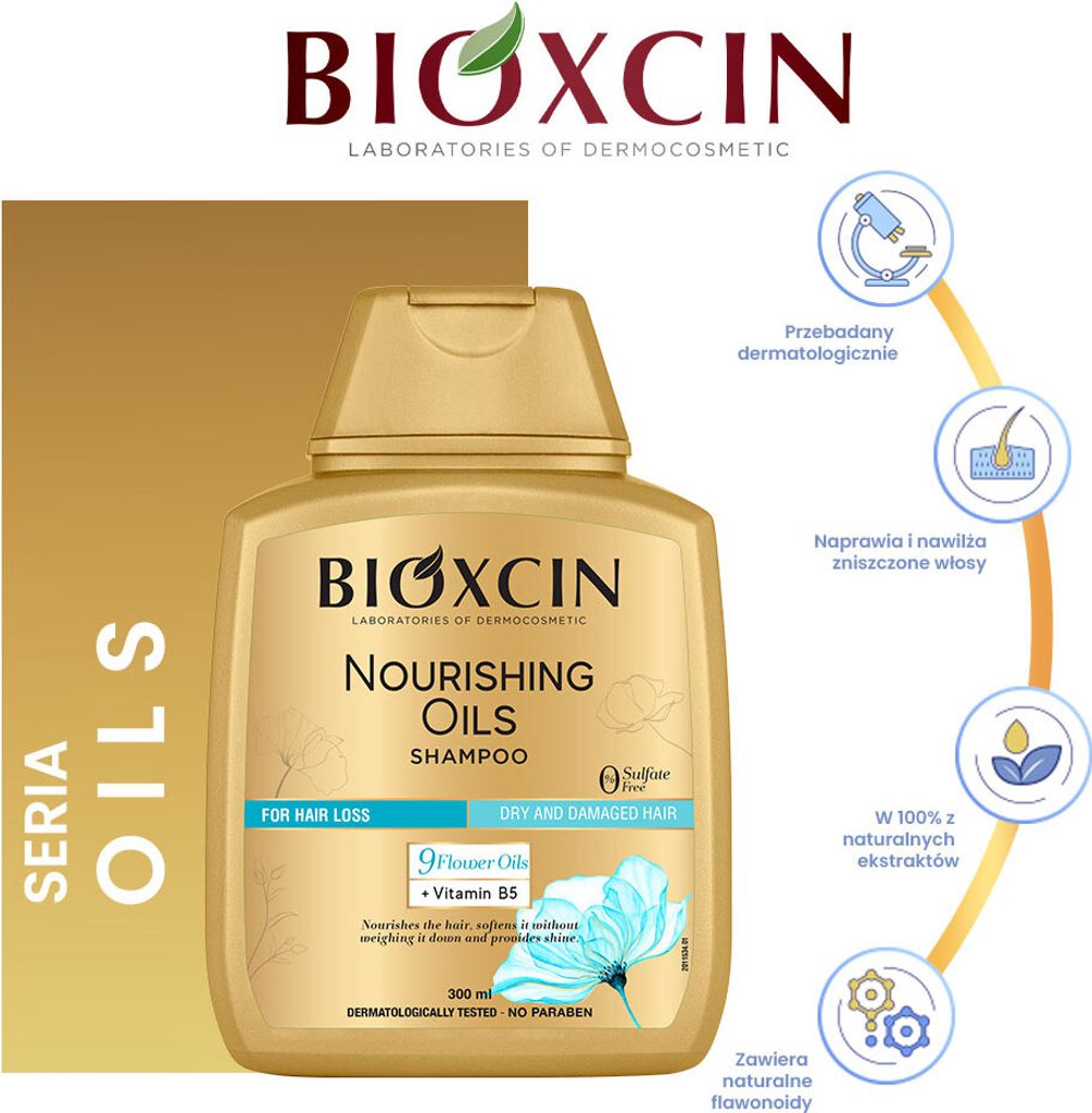 Bioxcin Szampon do włosów zniszczonych z olejkami Zdjęcie produktu 3