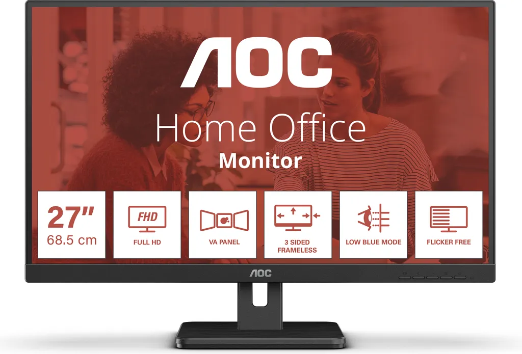 AOC 27E3UM/BK Moniteur 27 pouces Full HD VA pour le bureau et PC