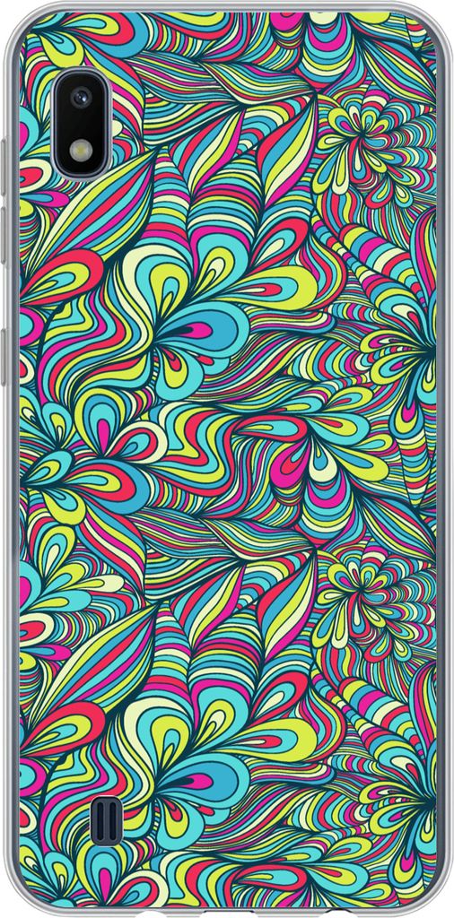 MuchoWow Handyhülle Schutzhülle Hülle für Telefoonhoesje Samsung Galaxy A10 Fantasie - Design - Farben - Retro Silikon Softcase Handy Hülle ...