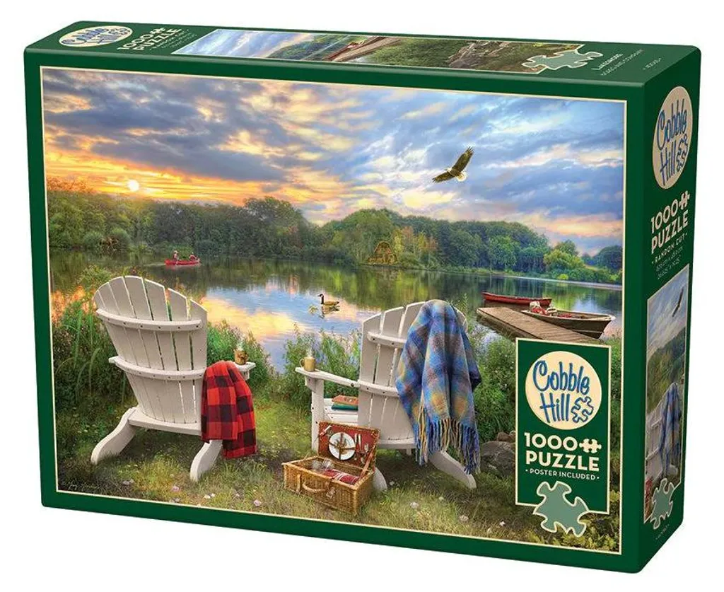 Puzzle 1000 pièces Rive du lac - Carton haute qualité, pièces robustes