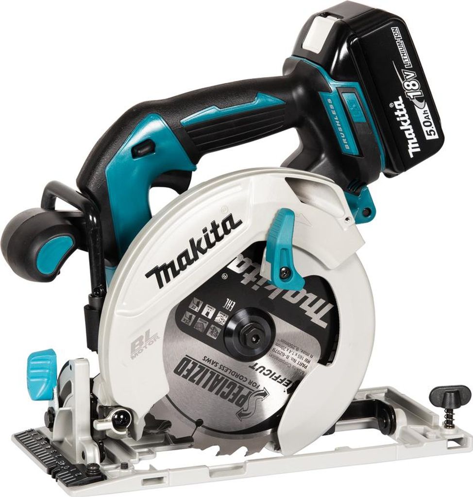 Makita DHS680RTJ, Schwarz, Grau, Türkis, 16,5 cm, 5000 RPM, Produktbild 