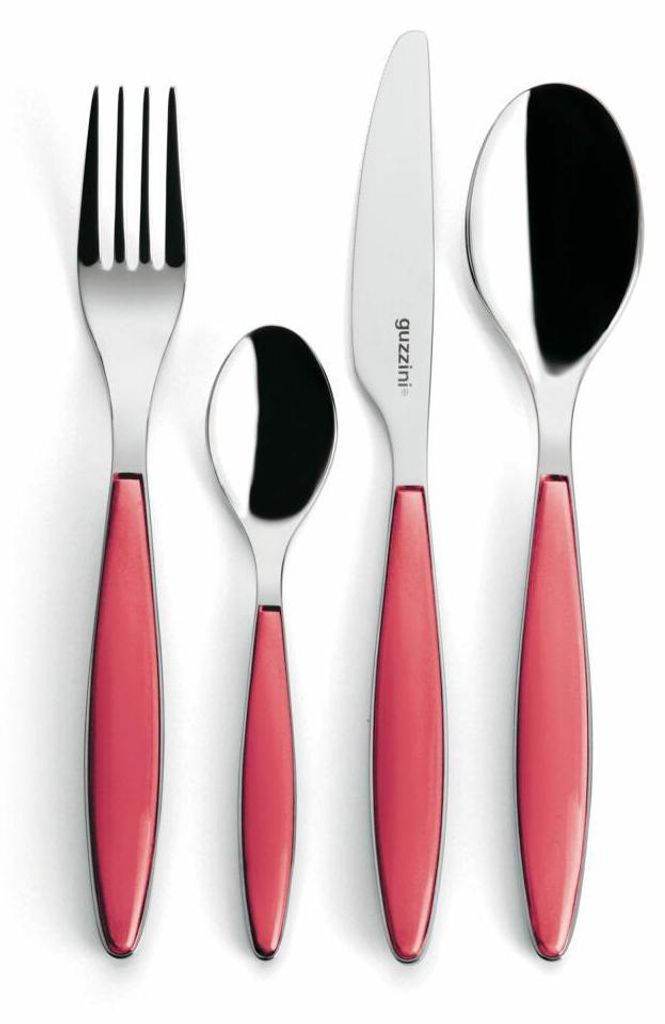 GUZZINI Feeling Set de couverts 24 pièces rouge transparent Image du produit 