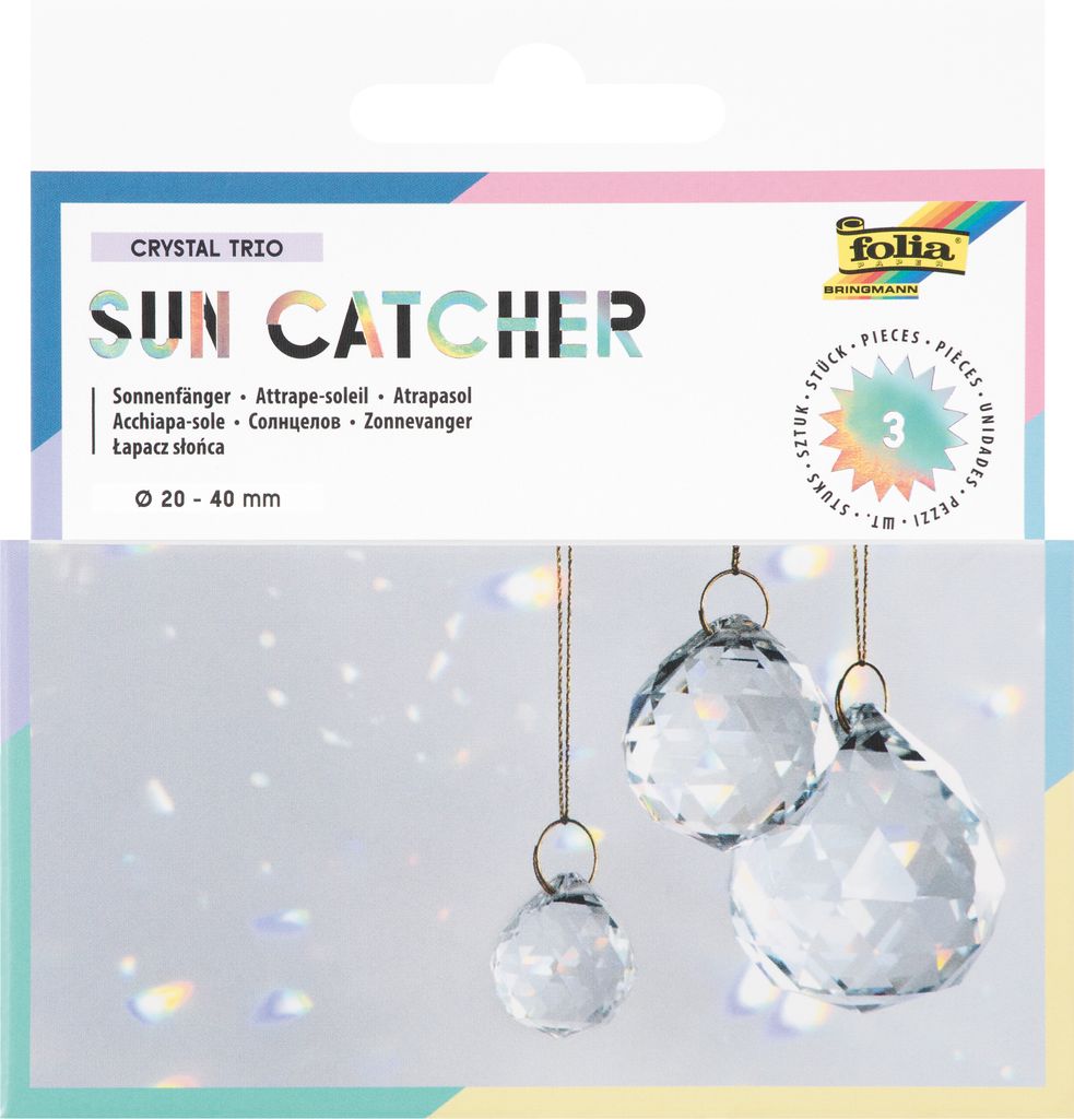 folia Kristalle Sun Catcher CRYSTAL TRIO 3 Stück Produktbild 