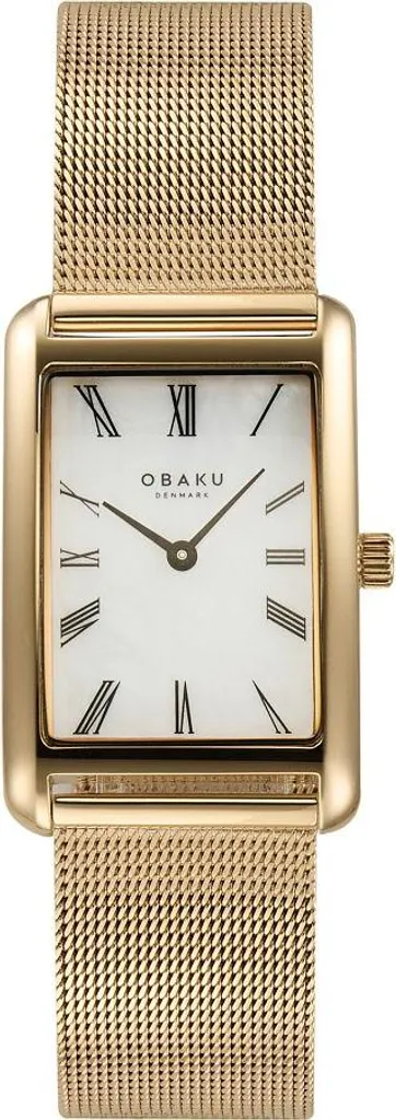 Montre Obaku V311LXGWMG en acier doré et design scandinave ultra mince