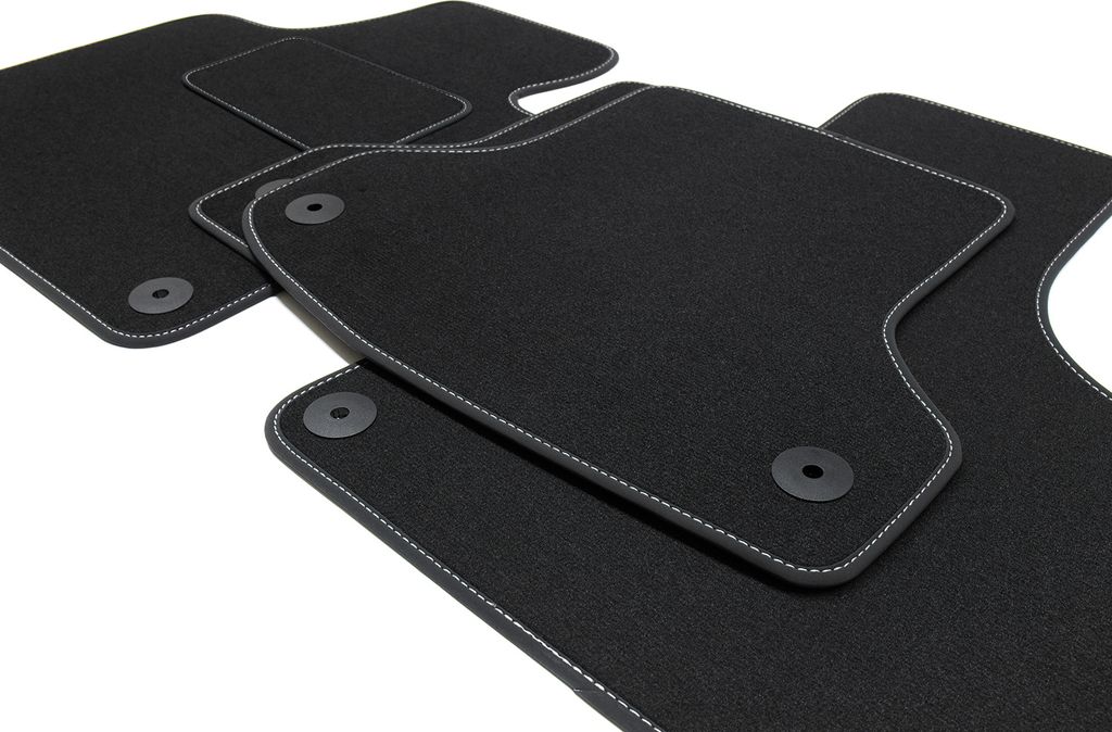 Premium Fußmatten passend für VW Tiguan 1 5N 4Motion R-Line Bj. 2007-12/2015, Naht:Silber