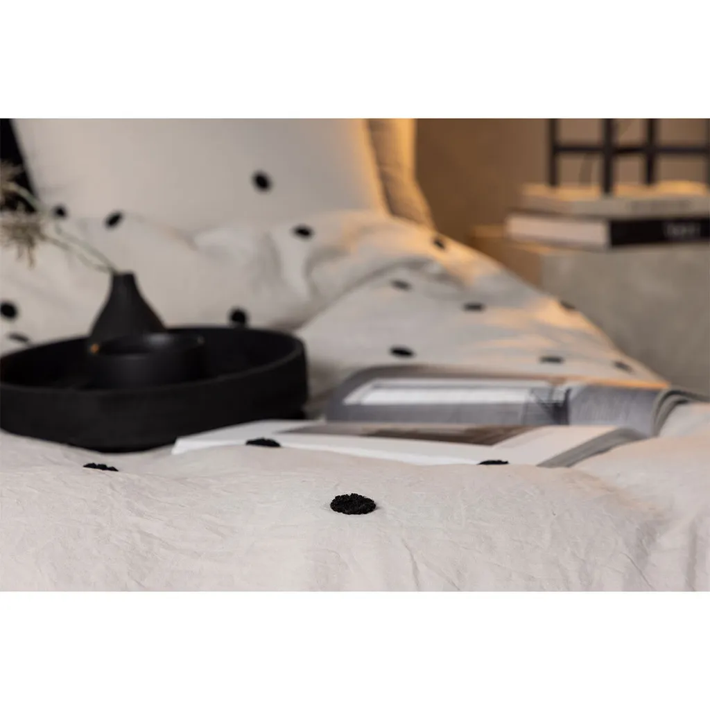 Housse de couette Loke gris clair - Parure de lit complète 3 pièces