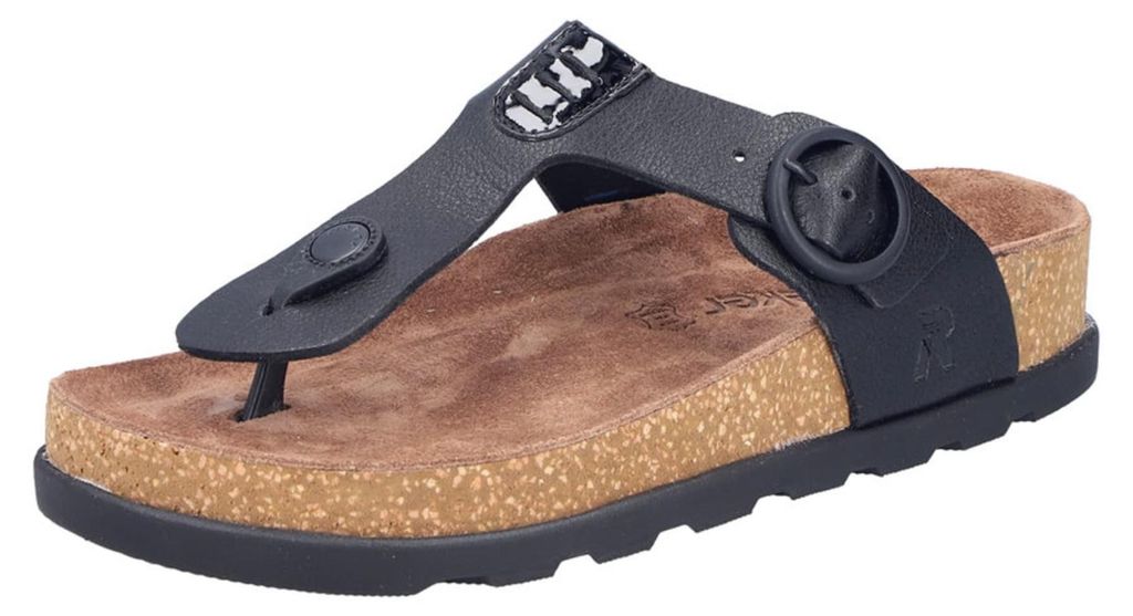 Rieker Zehentrenner Damen 32313932383735 Schwarz 40 EU
