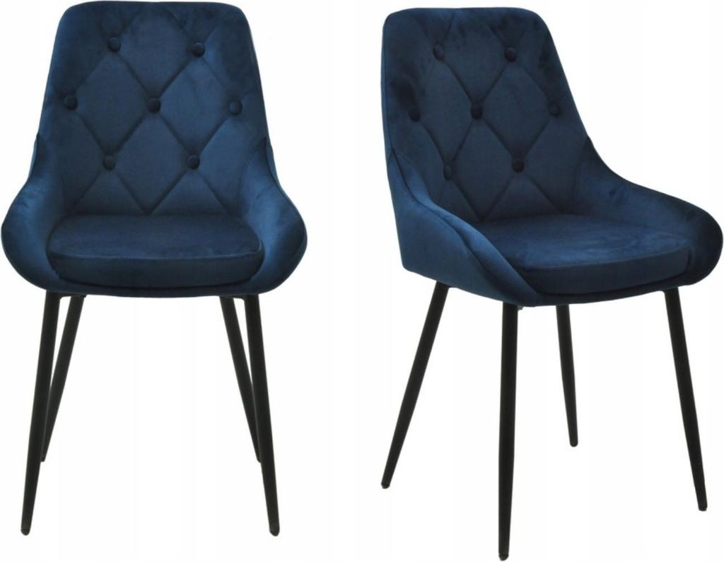 Chaise de salle à manger PARIS, bleu marine - rembourrée, Image du produit 