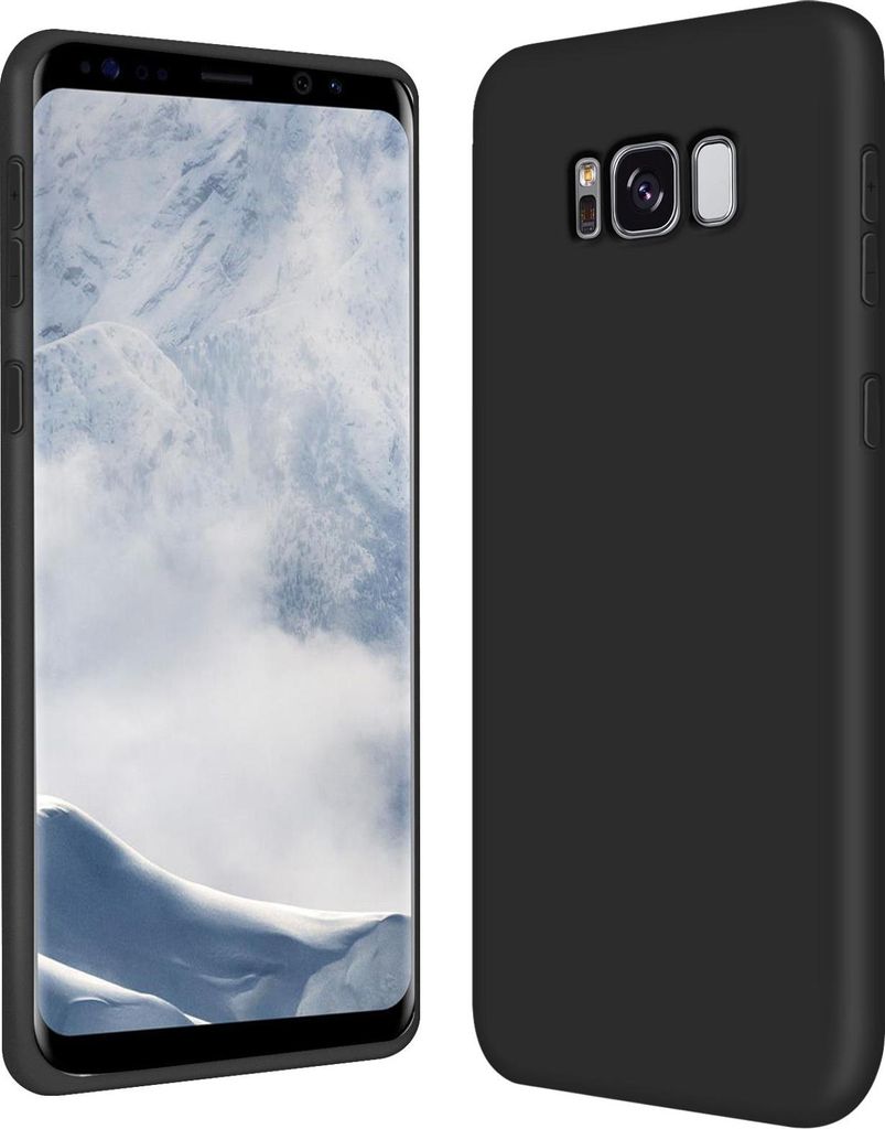 Hülle Samsung Galaxy S8+ Handy Schutz Cover Silikon Gel Case Handyhülle Tasche, schwarz
