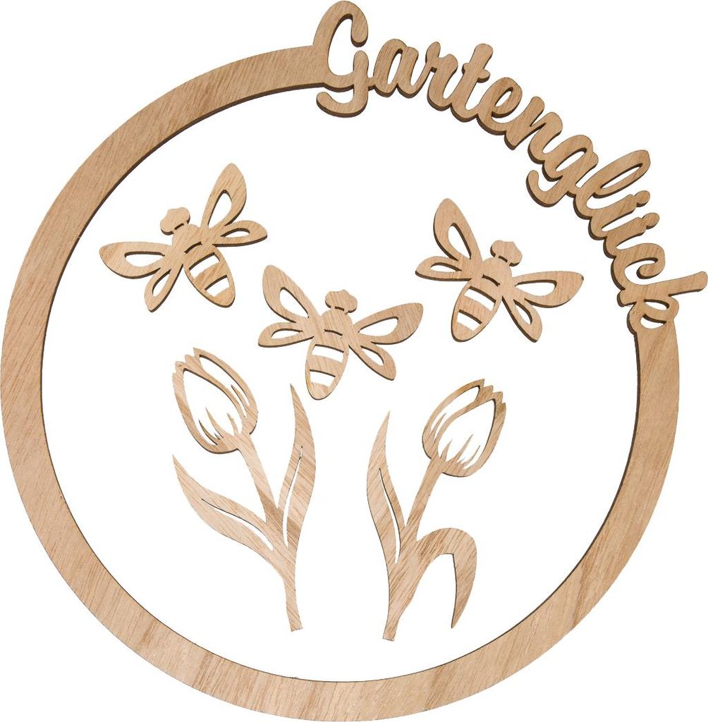 Holzring-Set "Gartenglück", 6-tlg., Ø 25 cm