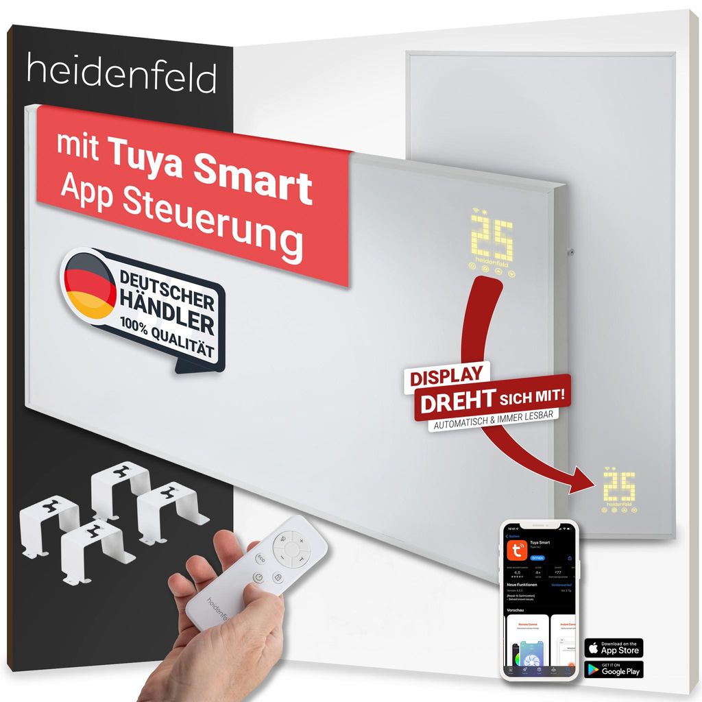 Heidenfeld Infrarotheizung HF-HP140 | Bis 15 m² - Produktbild 