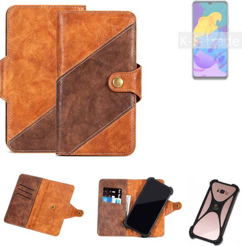 K-S-Trade Handyhülle Schutzhülle Bookstyle Case Wallet-Case kompatibel mit Huawei Honor Play 4T Pro Cover Klapphülle Kantenschutz Smartphone