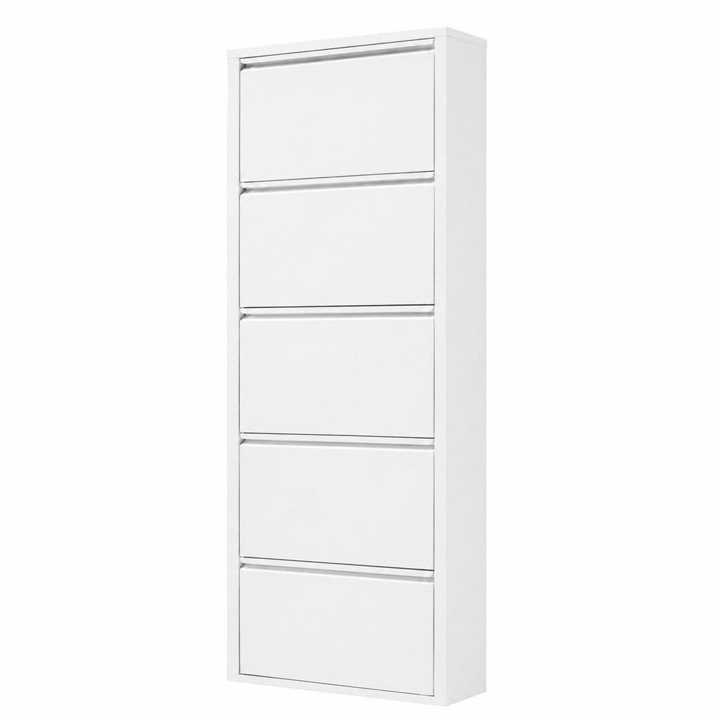 Alveon Schuhkipper Metall 5 Klappen schmal 51 x 15 x 170 cm Produktbild 