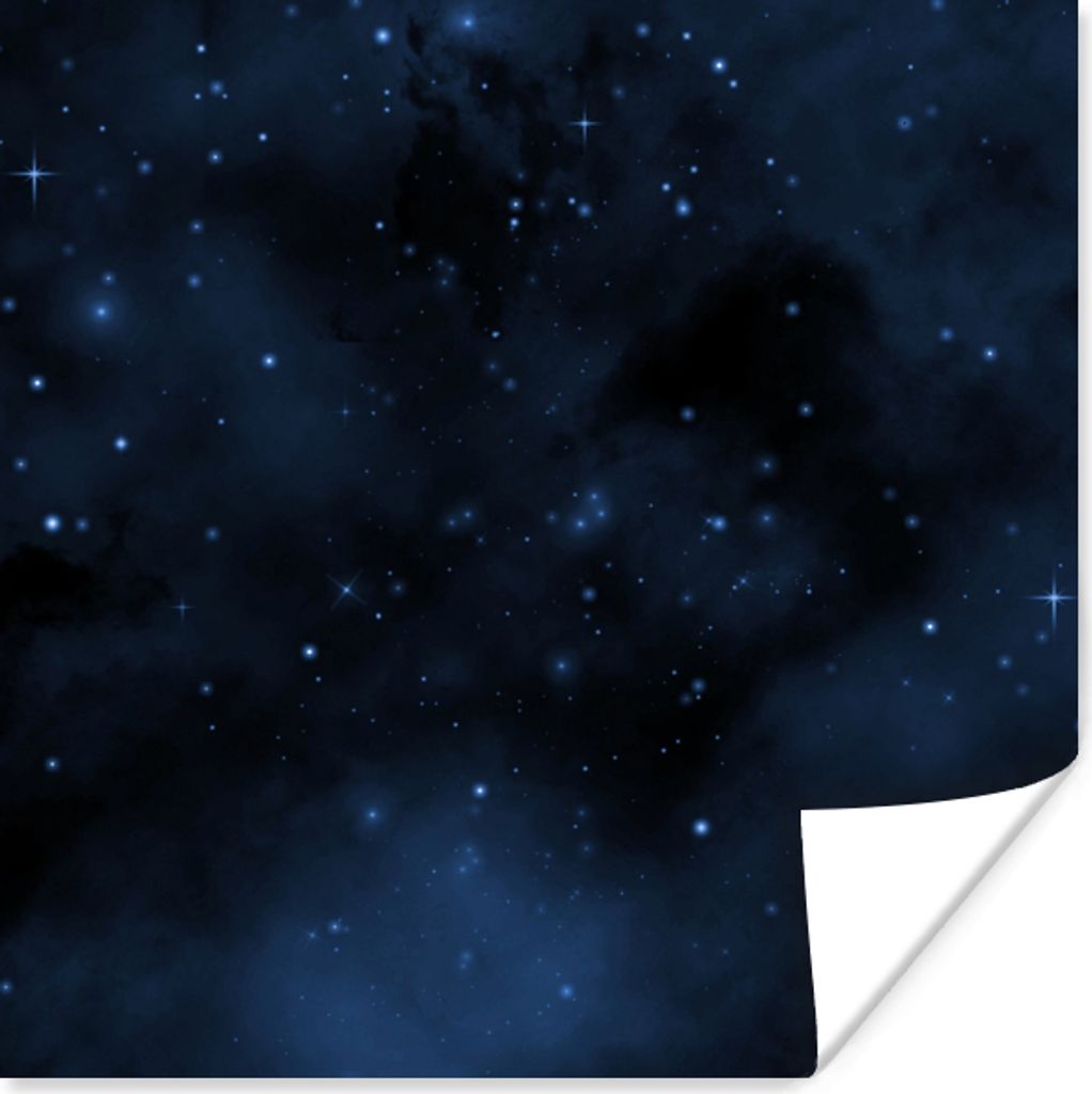 MuchoWow Poster Nacht - Universum - Sternenhimmel 50x50 cm - Wohnzimmerdekoration
