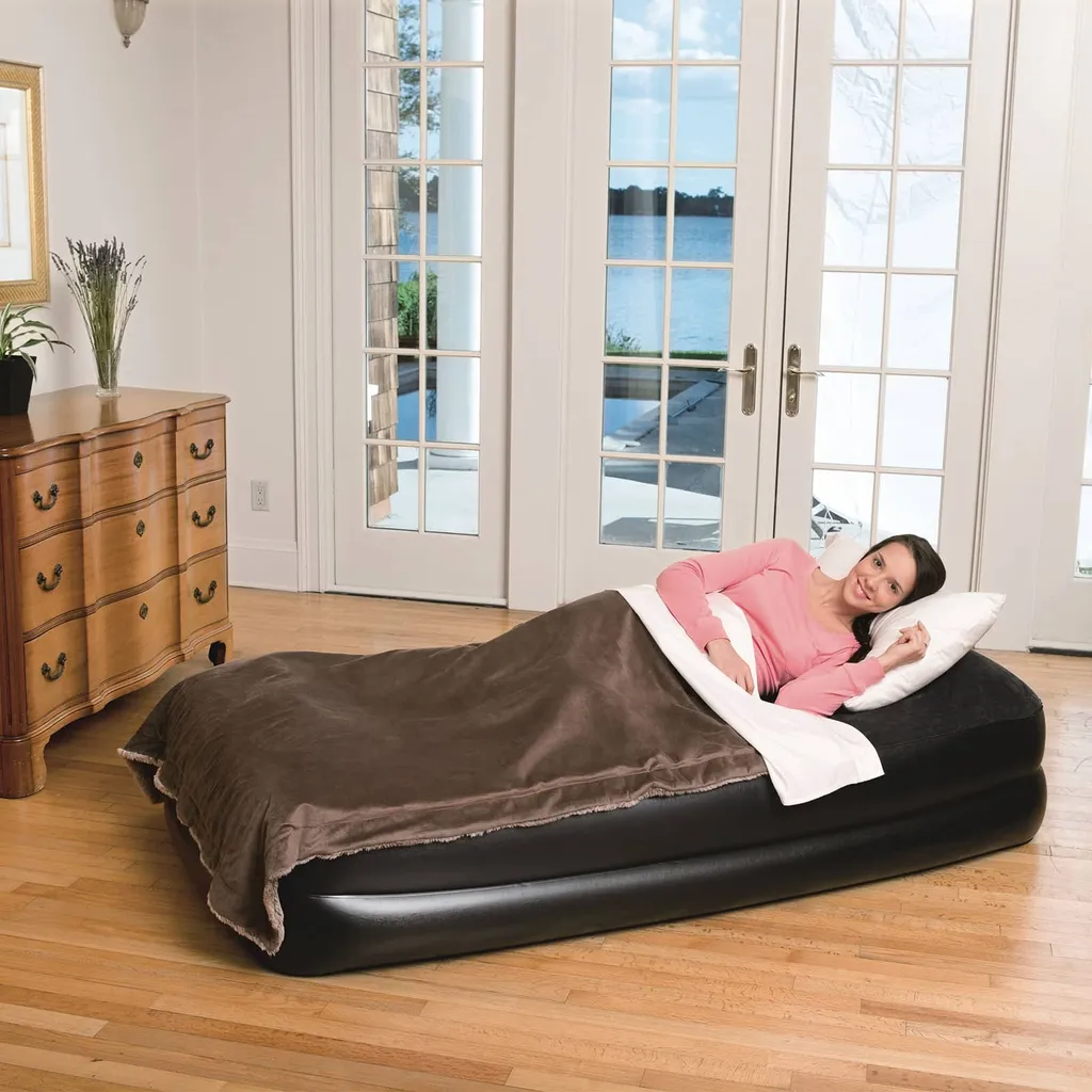 Matelas Gonflable d'Appoint pour Invités avec Pompe Électrique Rapide - 45